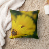 Gele Daisy Helenium werpkussen Kussen (Deken)
