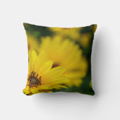 Gele Daisy Helenium werpkussen Kussen (Voorkant)