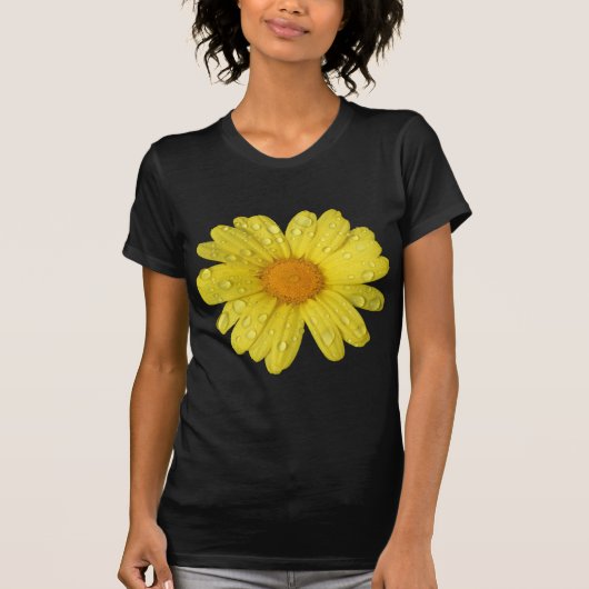 Gele Daisy in de Regen T-shirt (Voorkant)