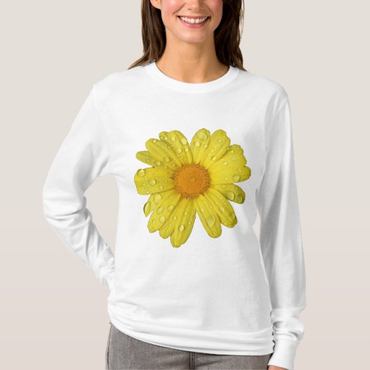 Gele Daisy in de Regen T-shirt (Voorkant)
