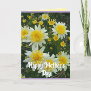 Gele Daisy Madeliefjes Bloemen Moederdag Kaart