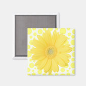 Gele Daisy-magneet Magneet (Voorkant / Achterkant)