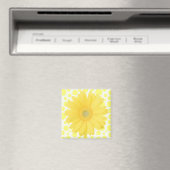 Gele Daisy-magneet Magneet (Insitu (Vaatwasser))