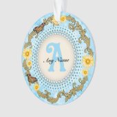 Gele Daisy Monogram Ornament (voorkant)