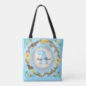 Gele Daisy-monogram Tote Bag (Achterkant)