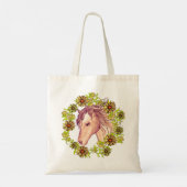 Gele Daisy Paard Tote Bag (Achterkant)