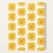 Gele Daisy Pattern Flowers Blooms Floral CUSTOM Planner (Achterkant)
