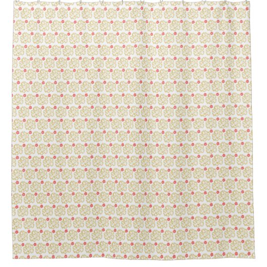 Gele Daisy Pattern Shower Curtain Douchegordijn (Voorkant)