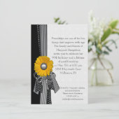 Gele Daisy Polka Dots Stripes Speciale Verjaardag Kaart (Staand voorkant)