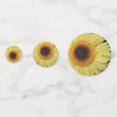 Gele Daisy Table Confetti (Achterkanten)