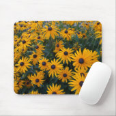 Gele daisy tuinbloemen. muismat (Met muis)