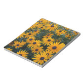 Gele daisy tuinbloemen. notitieblok (Linkerzijde)