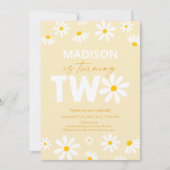 Gele Daisy Tweede Verjaardag Kaart (Voorkant)