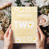 Gele Daisy Tweede Verjaardag Kaart