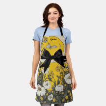Gele Daisy Vlinder Weide Zwarte Strik
