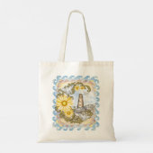 Gele Daisy-vuurtoren Tote Bag (Achterkant)