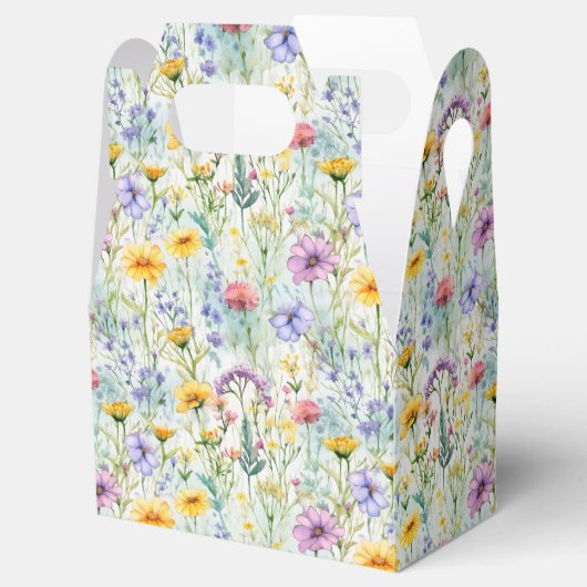 Gele Daisy Wildflower Bloemen Patroon Bedankdoosjes (Geopend)