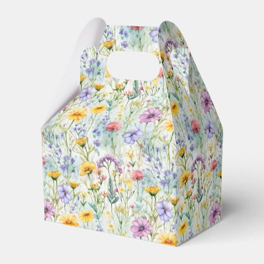 Gele Daisy Wildflower Bloemen Patroon Bedankdoosjes (Voorkant Zijde)