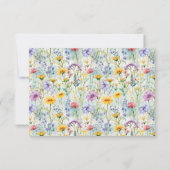 Gele Daisy Wildflower Bloemen Patroon Bedankkaart (Achterkant)