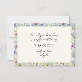 Gele Daisy Wildflower Bloemen Patroon Bedankkaart