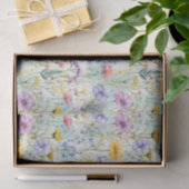 Gele Daisy Wildflower Bloemen Patroon Tissuepapier (Geschenk)