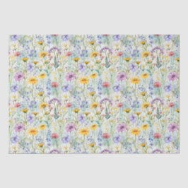 Gele Daisy Wildflower Bloemen Patroon Tissuepapier
