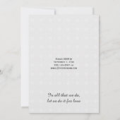 Gele Daisy Zwart Wit Damast Receptie Alleen Kaart (Achterkant)