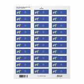 Gele Dala Horse op Blue Etiket (Full Sheet)