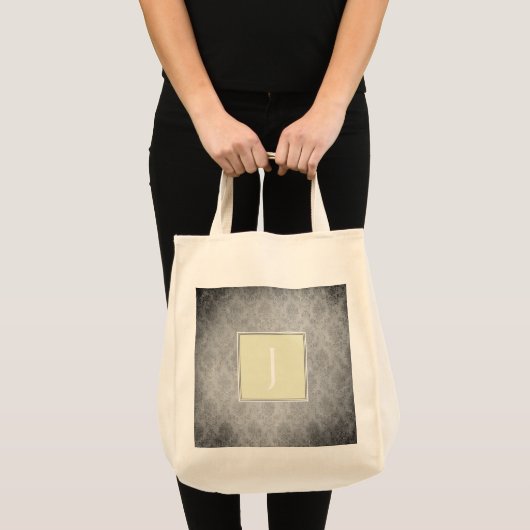 Gele Damask Monogram Canvas tas (Voorkant (product))