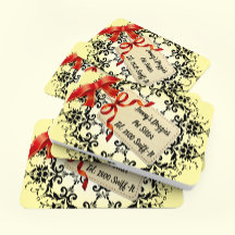 Gele Damask Red Ribbon Pet Care