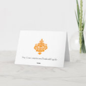 gele damask Sla de datumkaart op Aankondiging (Achterkant)