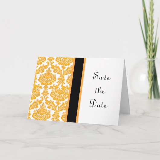 gele damask Sla de datumkaart op Aankondiging (Voorkant)