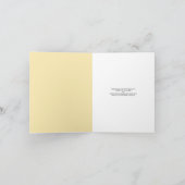 Gele Damast Kuiken Whimsical Baby Shower/Geboorte Bedankkaart (Binnen)