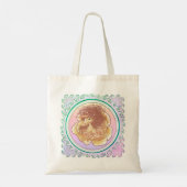 Gele Dame Eenhoorn Tote Bag (Achterkant)