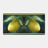 Gele dame Slipper Orchid Flower Personalized Bureaumat (Voorkant)