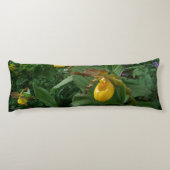 Gele-damessluipbloemen in Bloom Lichaamskussen (Achterkant)