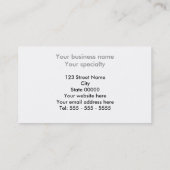 Gele Dandelion op wit Visitekaartje (Achterkant)