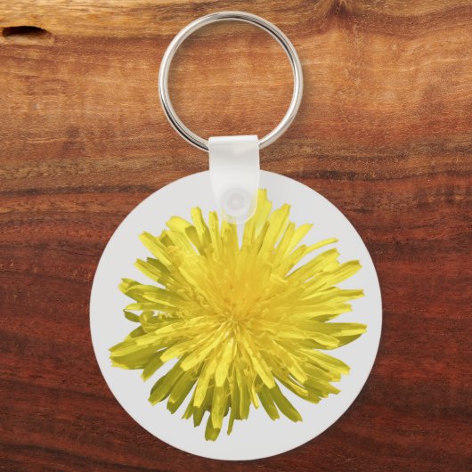 Gele Dandelion Sleutelhanger (Voorkant)