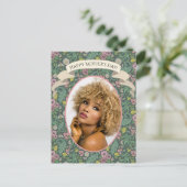 gele dandelions Roze bijen Briefkaart (Staand voorkant)