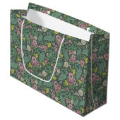 gele dandelions Roze bijen Groot Cadeauzakje (Voorkant Gekanteld)