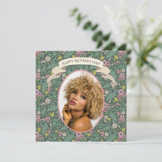  gele dandelions Roze bijen Kaart (Staand voorkant)