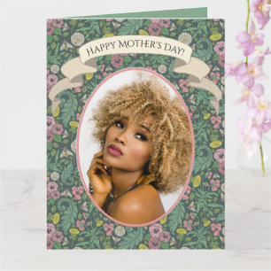  gele dandelions Roze bijen Kaart