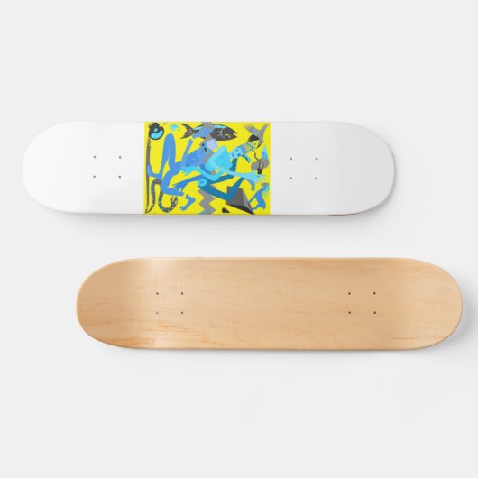 Gele dans skateboard dek (Horizontaal)