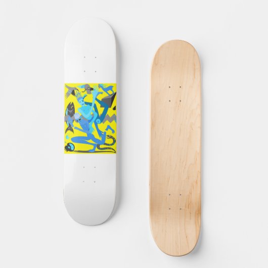 Gele dans skateboard dek (Voorkant)
