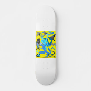 Gele dans skateboard dek