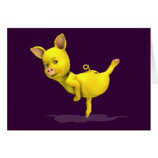 Gele dansende varkens (Voorkant Horizontaal)