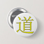 Gele daosymbool ronde button 5,7 cm (Voorkant /achterkant)