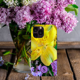 Gele Daylilies & Paarse Lila Bloemen iPhone 15 Pro Max Hoesje