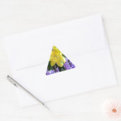 Gele Daylilies & Paarse Lila Bloemen Sticker (Envelop)