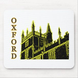 Gele de Spiralen van de Bouw van Oxford Engeland 1 Muismat